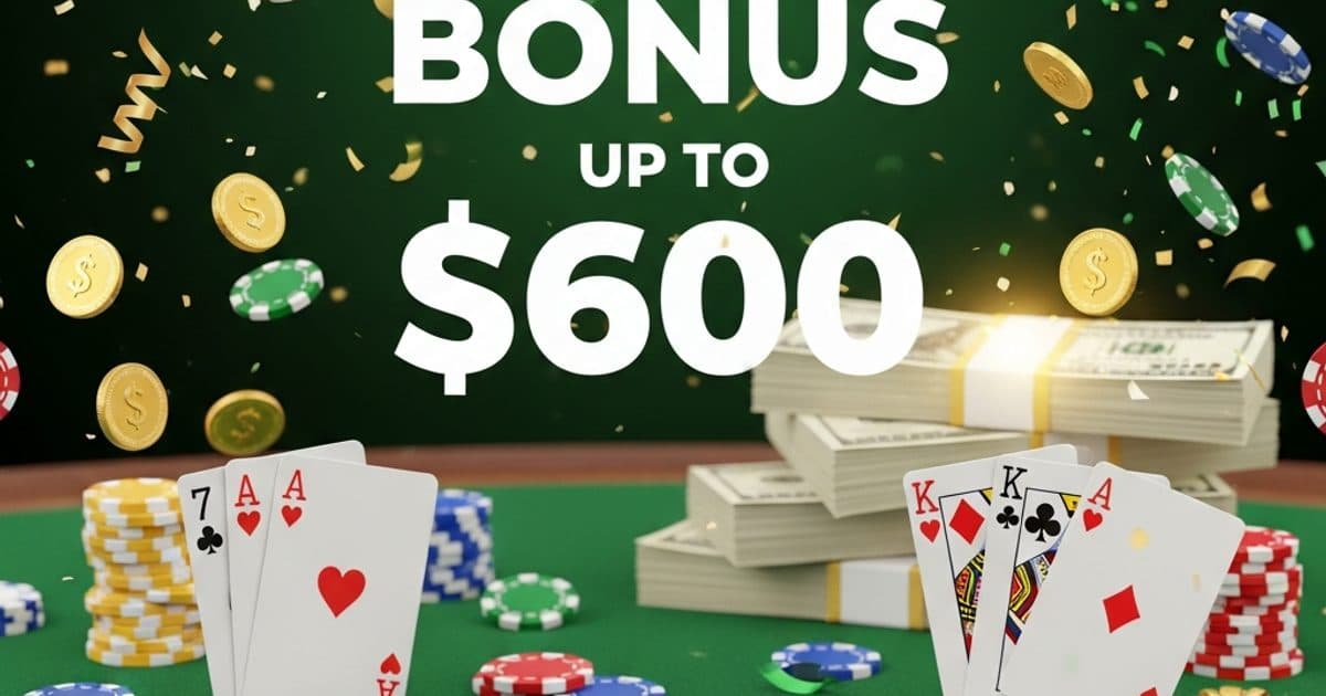 PartyPoker.com 100% Welcome Bonus up to $600 International 2026