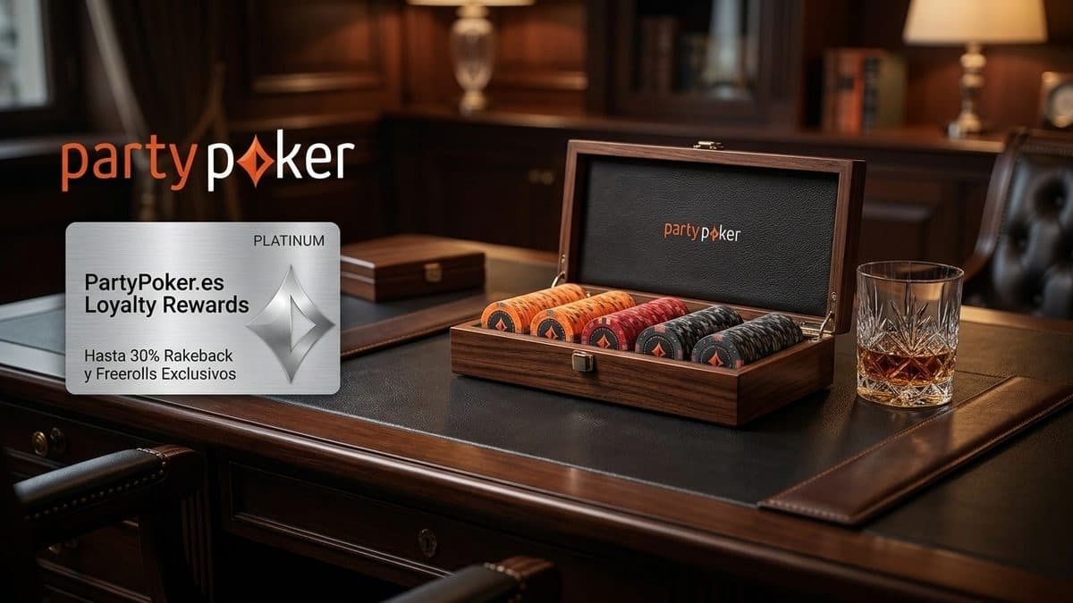 PartyPoker.es Loyalty Rewards: Hasta 30% Rakeback y Freerolls Exclusivos 2026