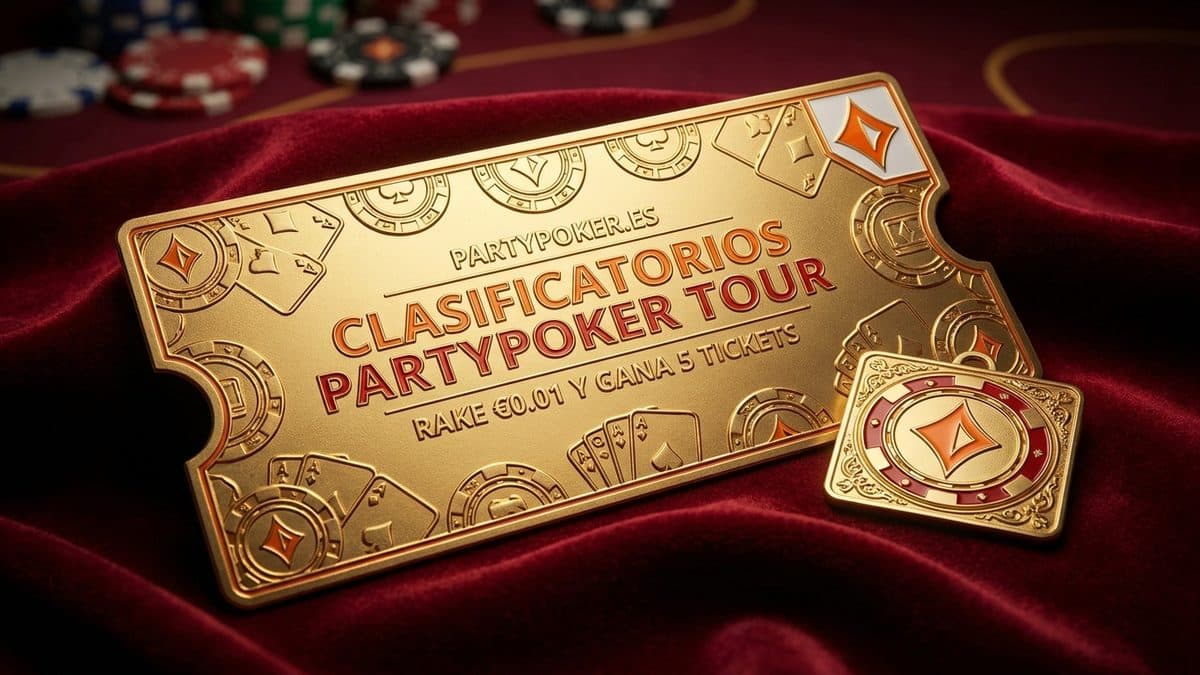 PartyPoker.es Clasificatorios PartyPoker Tour 2026: Rake €0.01 y Gana 5 Tickets