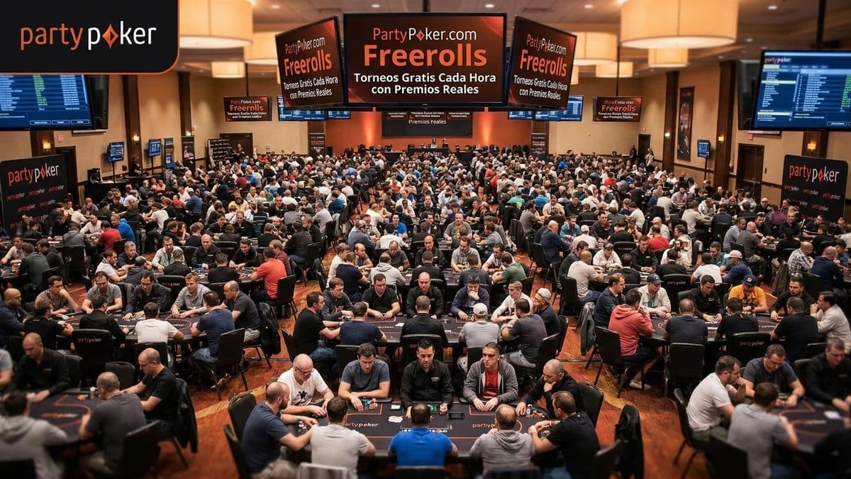 PartyPoker Freerolls 2026: Torneos Gratis Cada Hora
